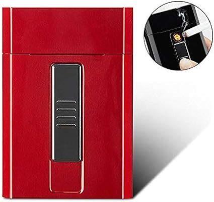 auoker cigarette case box with electric lighter|AUOKER Electric Lighter Cigarette Case for 20 King Size .